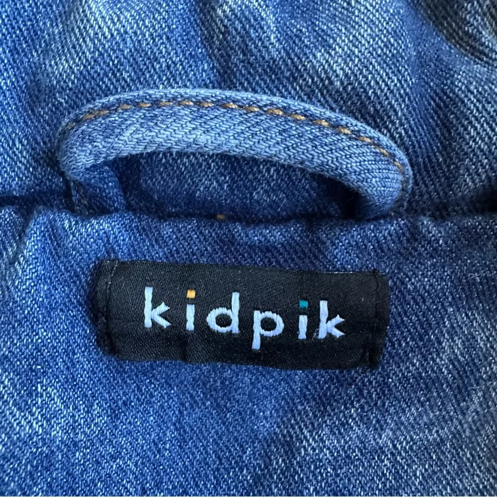 kidpik Kids Quilted Washed Blue Denim Puffer‎ Jacket Coat Size 12 Large